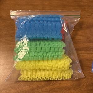 Magic Tracks Replacement Pieces Orange Blue Green Yellow Approx 7 Feet